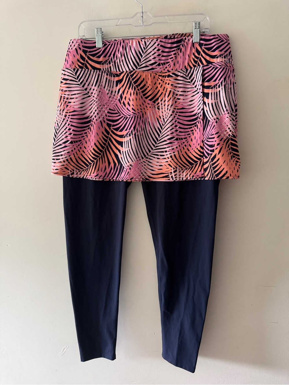 Tommy Bahama Tropical Leaves Golf Tennis Knit Skort With Leggings Active